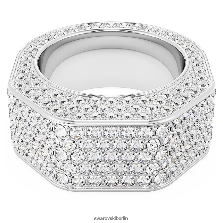Swarovski Dextera-Ring Achteckform, Pavé, weiß, rhodiniert Schmuck HLT4481042