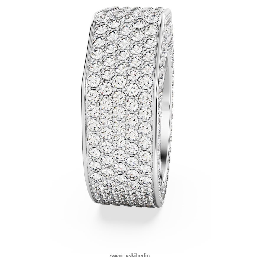 Swarovski Dextera-Ring Achteckform, Pavé, weiß, rhodiniert Schmuck HLT4481042