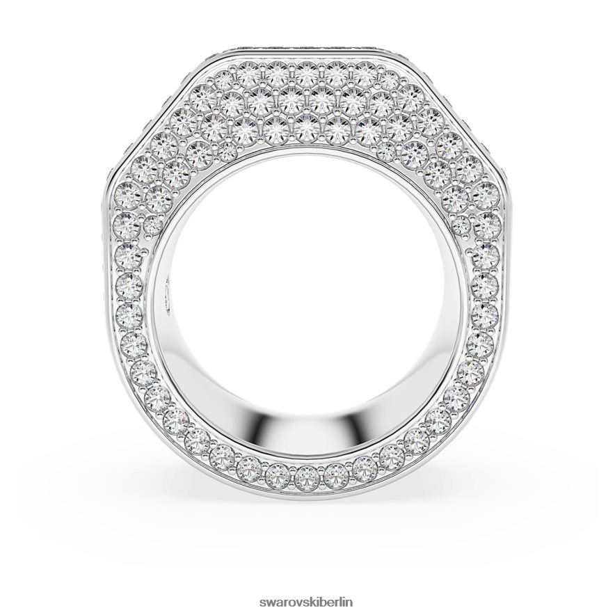 Swarovski Dextera-Ring Achteckform, Pavé, weiß, rhodiniert Schmuck HLT4481042