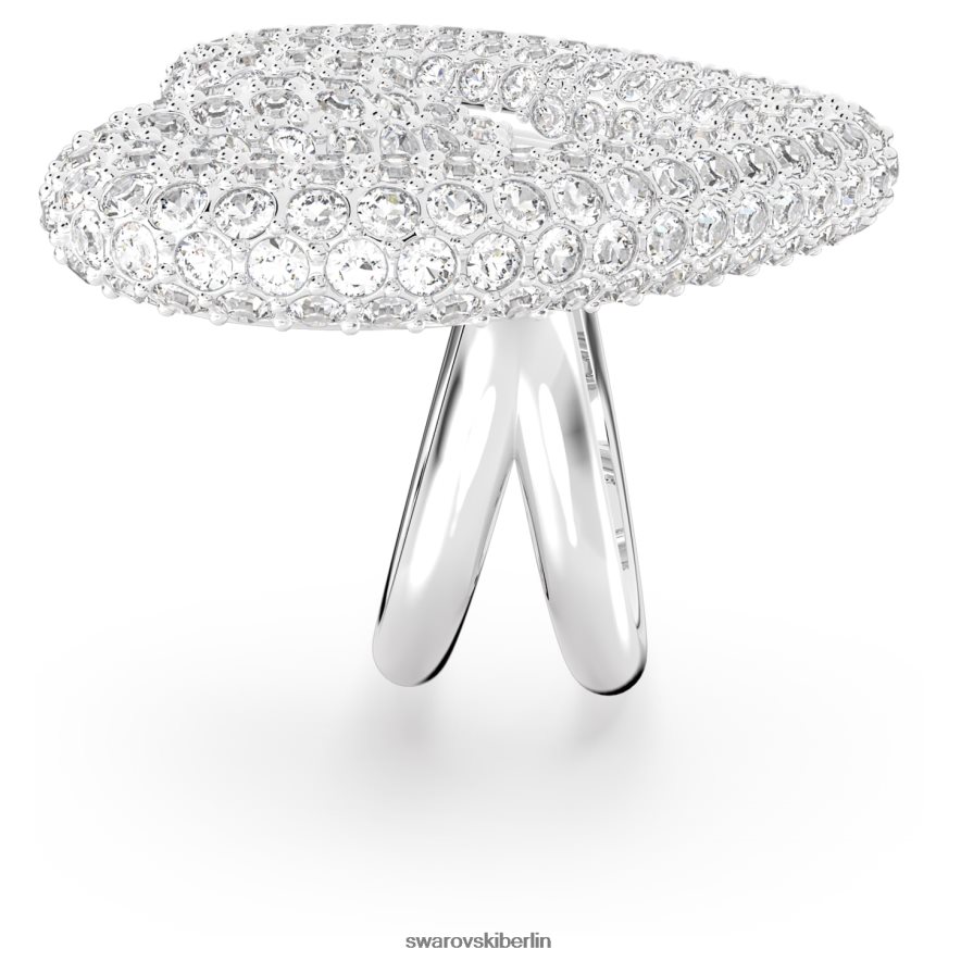 Swarovski Ein Cocktailring Herz, weiß, rhodiniert Schmuck HLT4481069