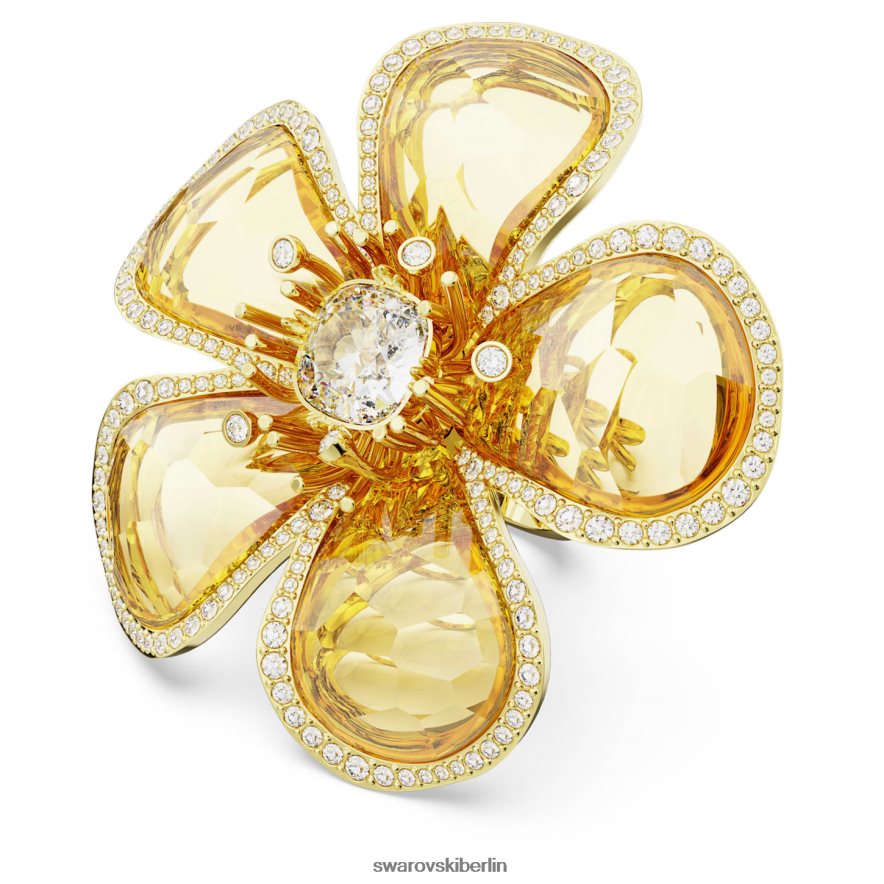 Swarovski Florere-Cocktailring Blume, gelb, vergoldet Schmuck HLT4481023