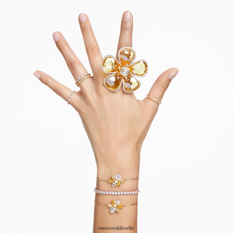 Swarovski Florere-Cocktailring Blume, gelb, vergoldet Schmuck HLT4481023