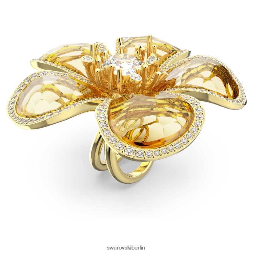 Swarovski Florere-Cocktailring Blume, gelb, vergoldet Schmuck HLT4481023