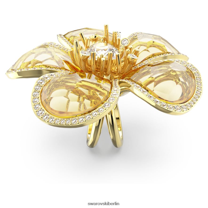 Swarovski Florere-Cocktailring Blume, gelb, vergoldet Schmuck HLT4481023