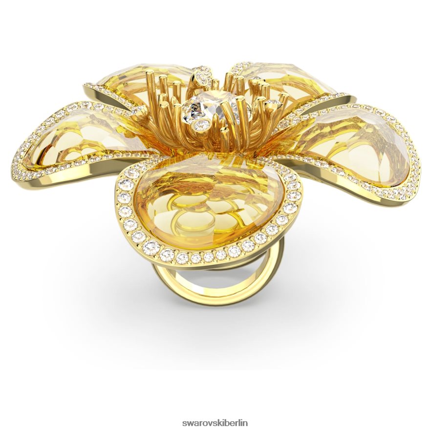 Swarovski Florere-Cocktailring Blume, gelb, vergoldet Schmuck HLT4481023