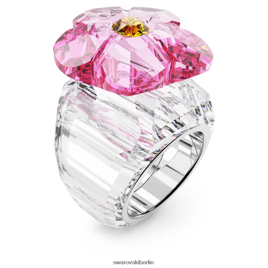 Swarovski Florere-Cocktailring Blume, rosa, rhodiniert Schmuck HLT4481028