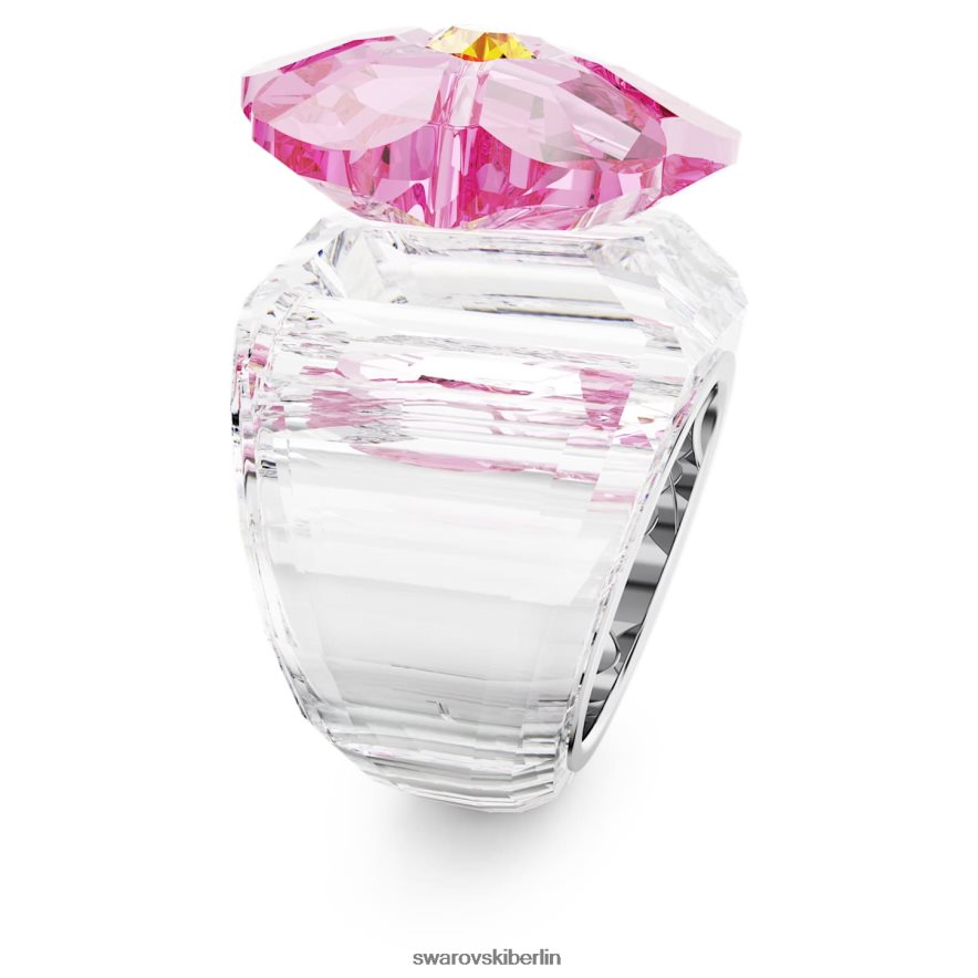 Swarovski Florere-Cocktailring Blume, rosa, rhodiniert Schmuck HLT4481028