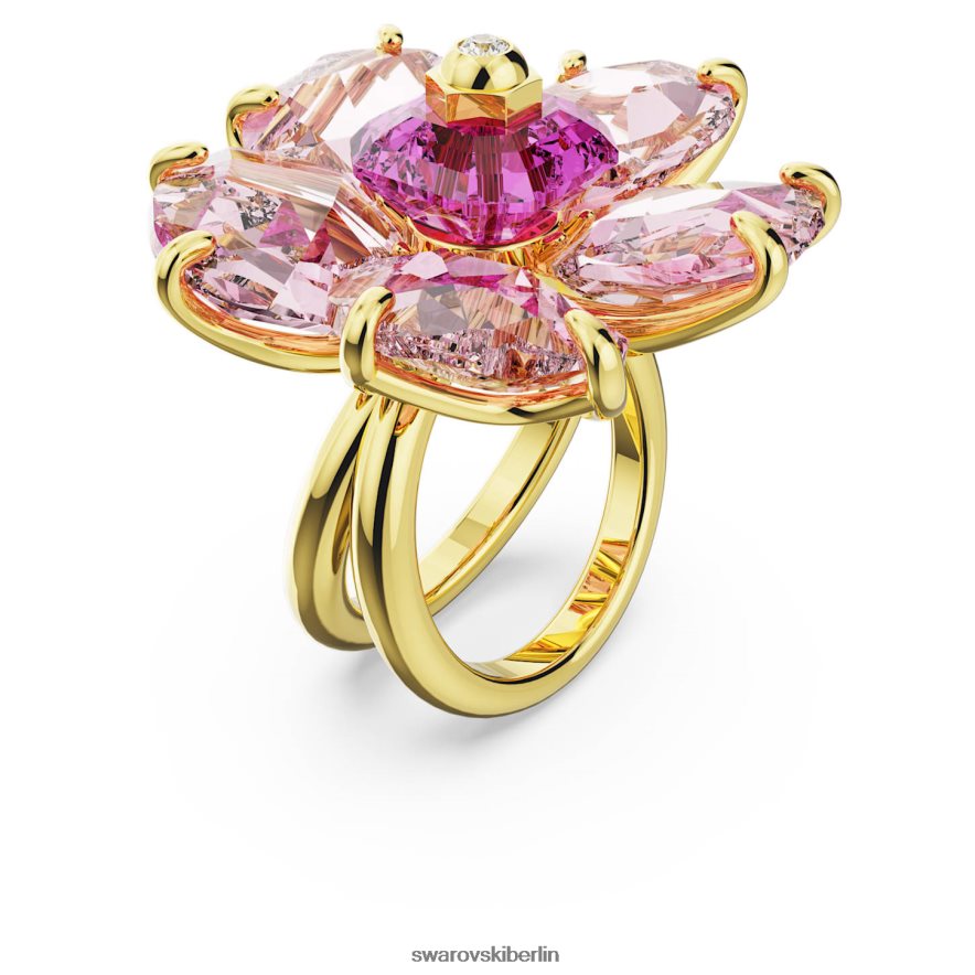 Swarovski Florere-Cocktailring Blume, rosa, vergoldet Schmuck HLT4481034