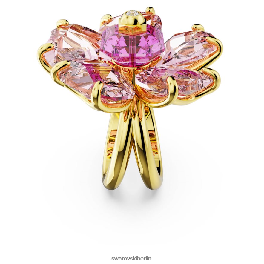 Swarovski Florere-Cocktailring Blume, rosa, vergoldet Schmuck HLT4481034