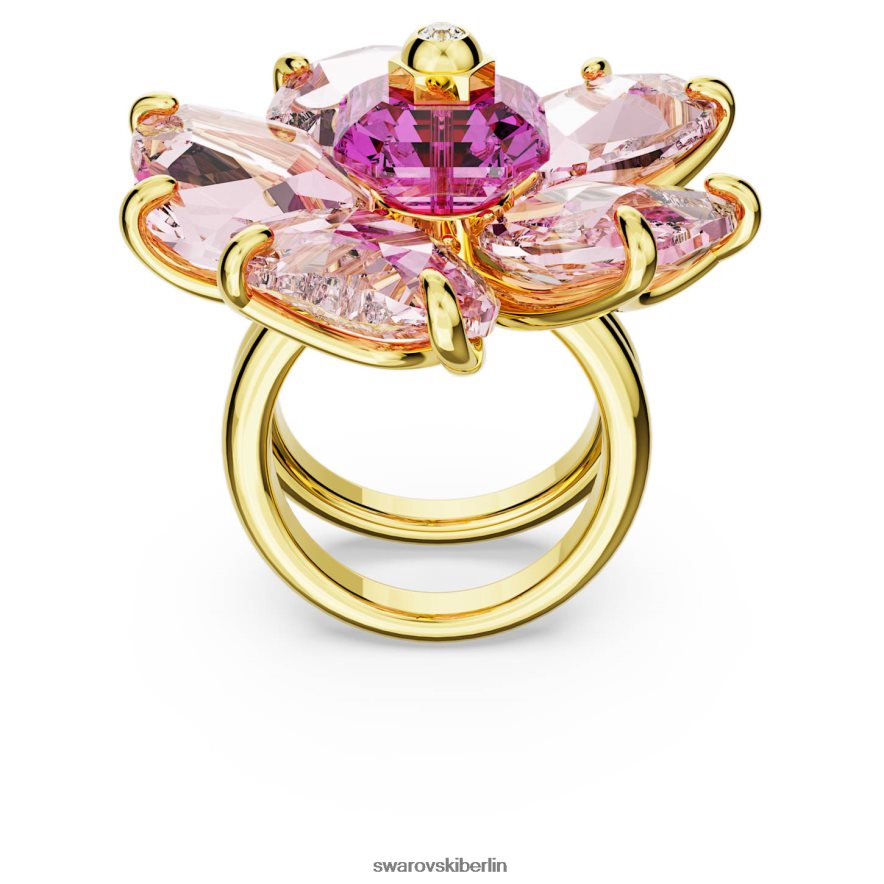 Swarovski Florere-Cocktailring Blume, rosa, vergoldet Schmuck HLT4481034
