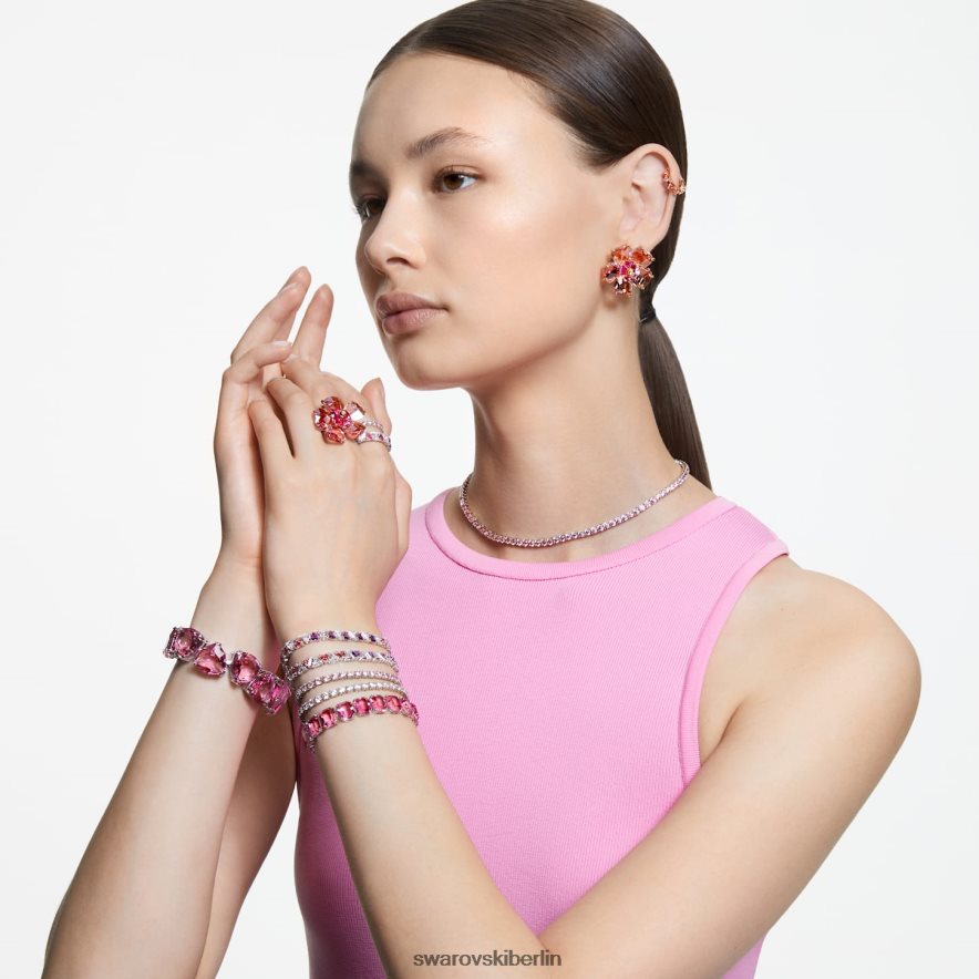 Swarovski Florere-Cocktailring Blume, rosa, vergoldet Schmuck HLT4481034