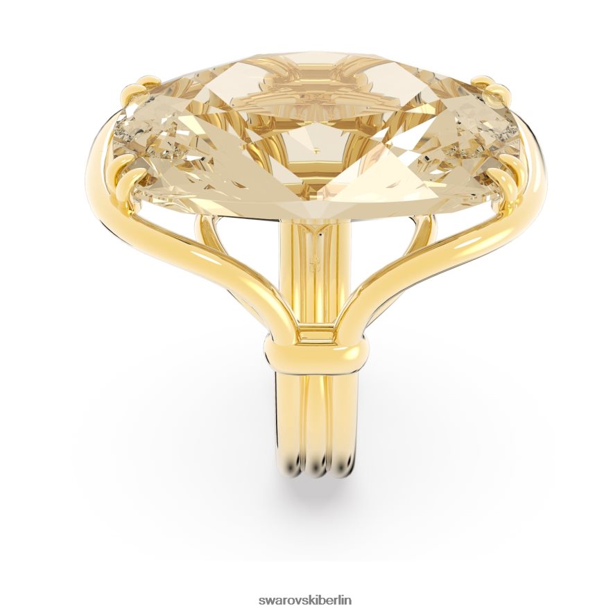 Swarovski Harmonia-Cocktailring Übergroßer Kristall, Goldton, vergoldet Schmuck HLT4481035