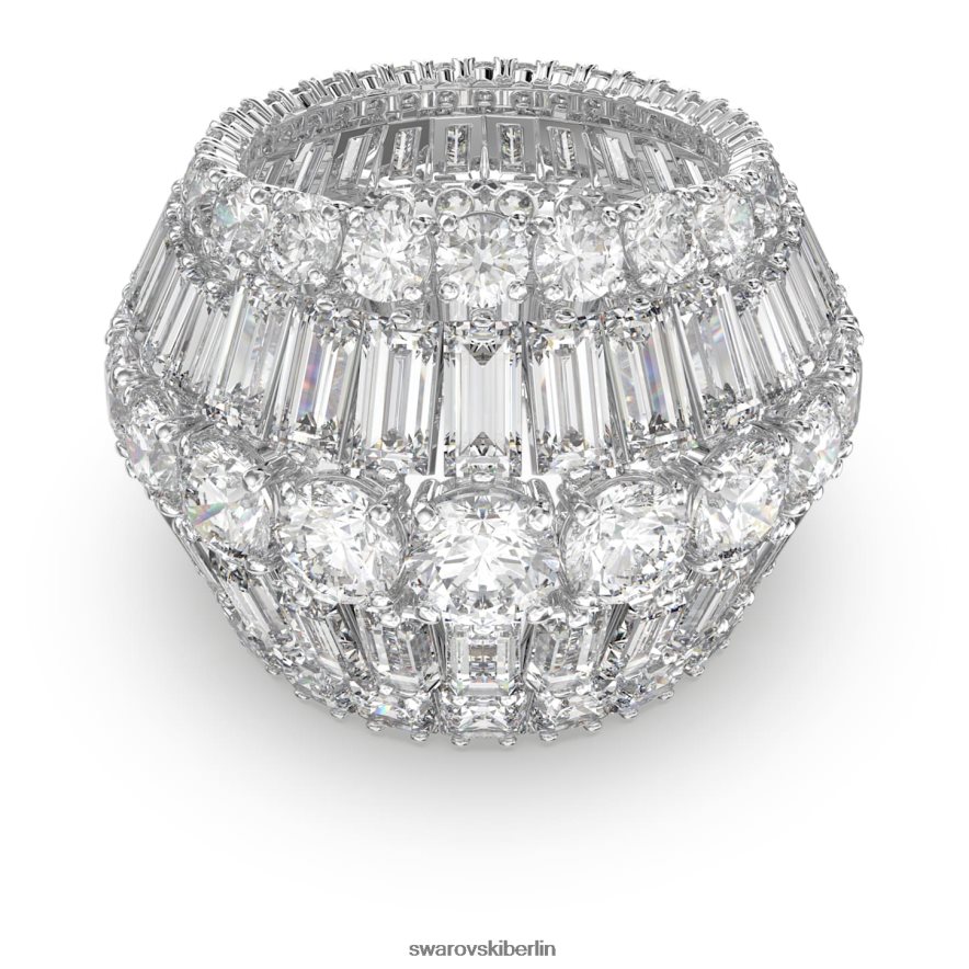 Swarovski Hyperbel-Cocktailring Mischschliffe, weiß, rhodiniert Schmuck HLT4481057