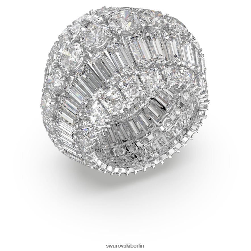 Swarovski Hyperbel-Cocktailring Mischschliffe, weiß, rhodiniert Schmuck HLT4481057
