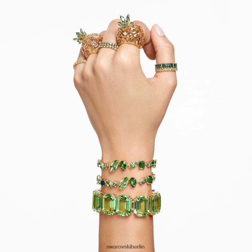 Swarovski Idyllischer Cocktailring Ananas, mehrfarbig, vergoldet Schmuck HLT4481026