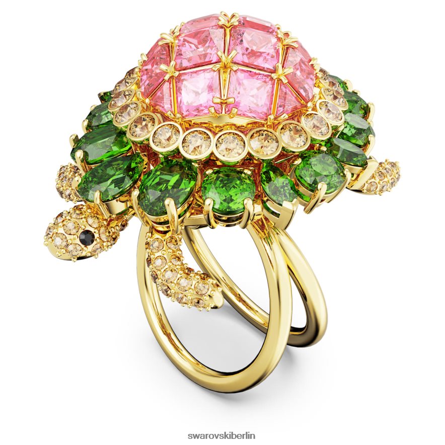 Swarovski Idyllischer Cocktailring Schildkröte, mehrfarbig, vergoldet Schmuck HLT4481024