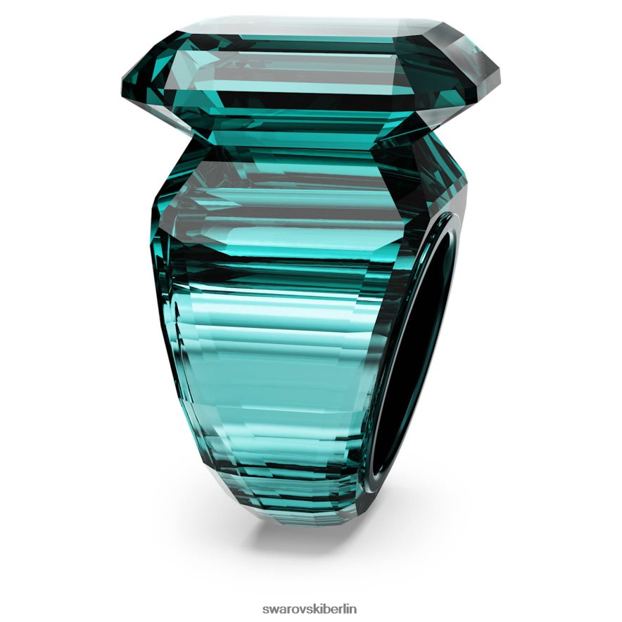 Swarovski Leuchtender Cocktailring Achteckschliff, grün Schmuck HLT4481037