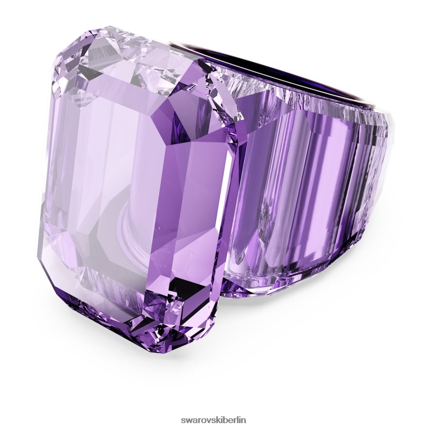 Swarovski Leuchtender Cocktailring Achteckschliff, lila Schmuck HLT4481047
