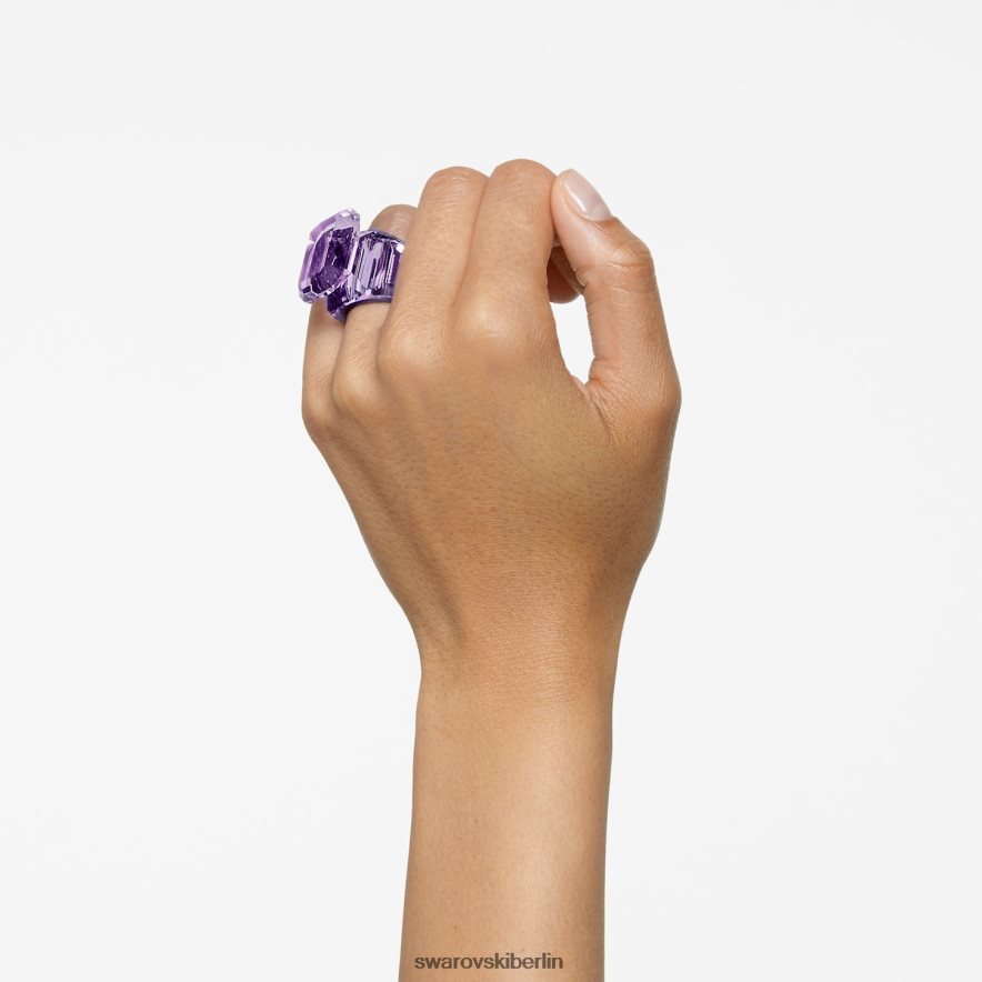 Swarovski Leuchtender Cocktailring Achteckschliff, lila Schmuck HLT4481047