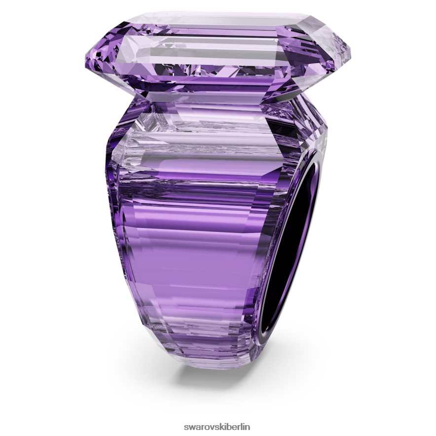 Swarovski Leuchtender Cocktailring Achteckschliff, lila Schmuck HLT4481047