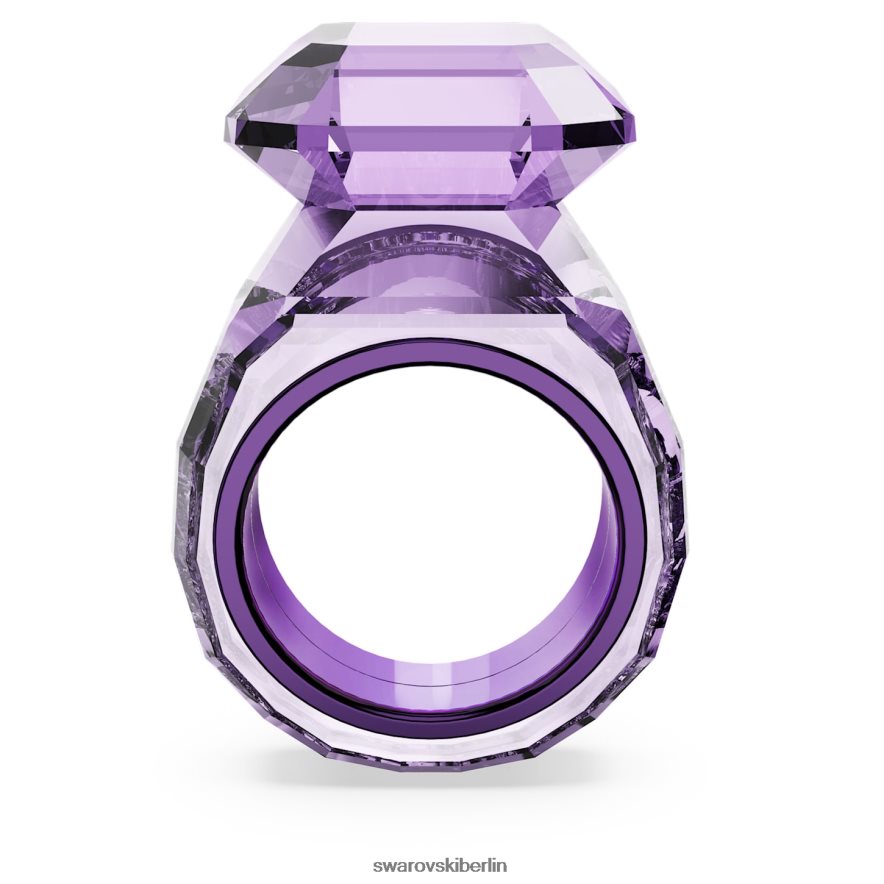 Swarovski Leuchtender Cocktailring Achteckschliff, lila Schmuck HLT4481047