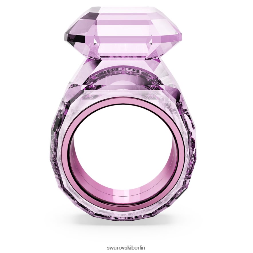 Swarovski Leuchtender Cocktailring Achteckschliff, rosa Schmuck HLT4481041