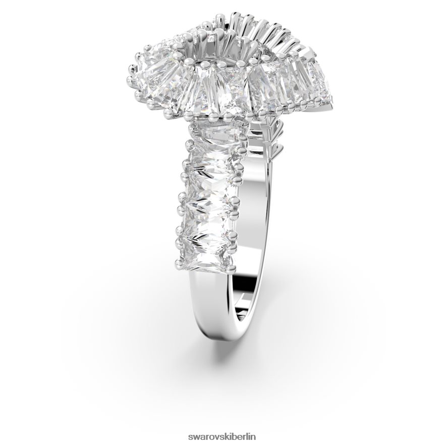 Swarovski Matrix-Cocktailring Mischschliffe, Herz, weiß, rhodiniert Schmuck HLT4481095
