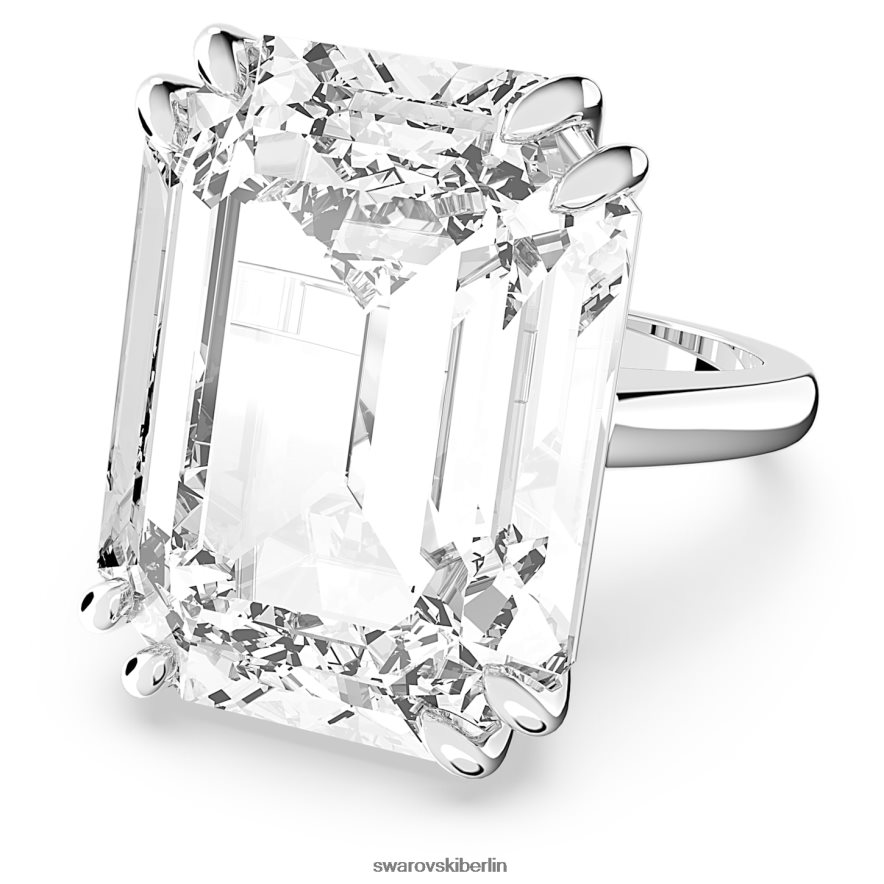 Swarovski Mesmera-Cocktailring Achteckschliff, weiß, rhodiniert Schmuck HLT4481029