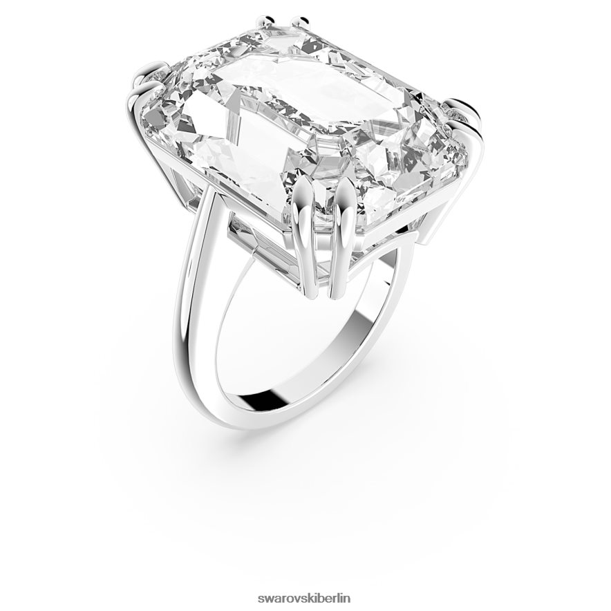 Swarovski Mesmera-Cocktailring Achteckschliff, weiß, rhodiniert Schmuck HLT4481029