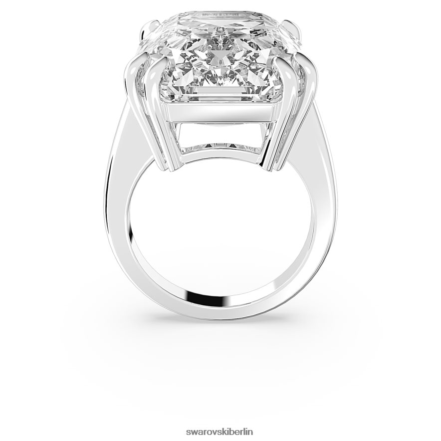 Swarovski Mesmera-Cocktailring Achteckschliff, weiß, rhodiniert Schmuck HLT4481029