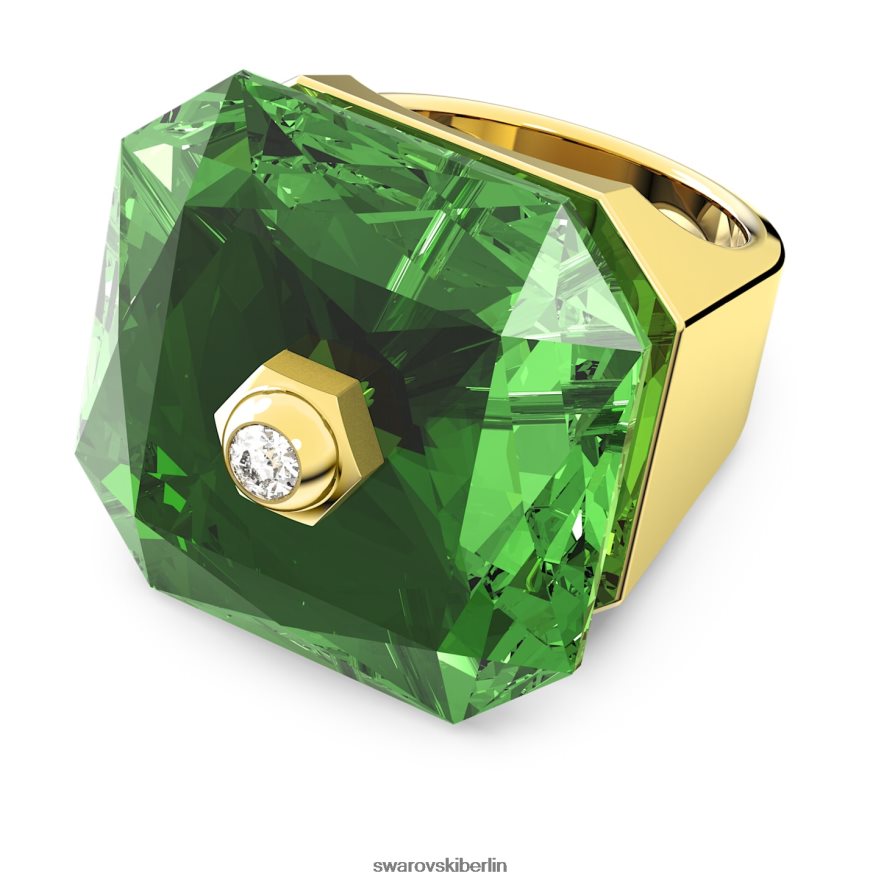 Swarovski Numina-Cocktailring Achteckschliff, grün, vergoldet Schmuck HLT4481088
