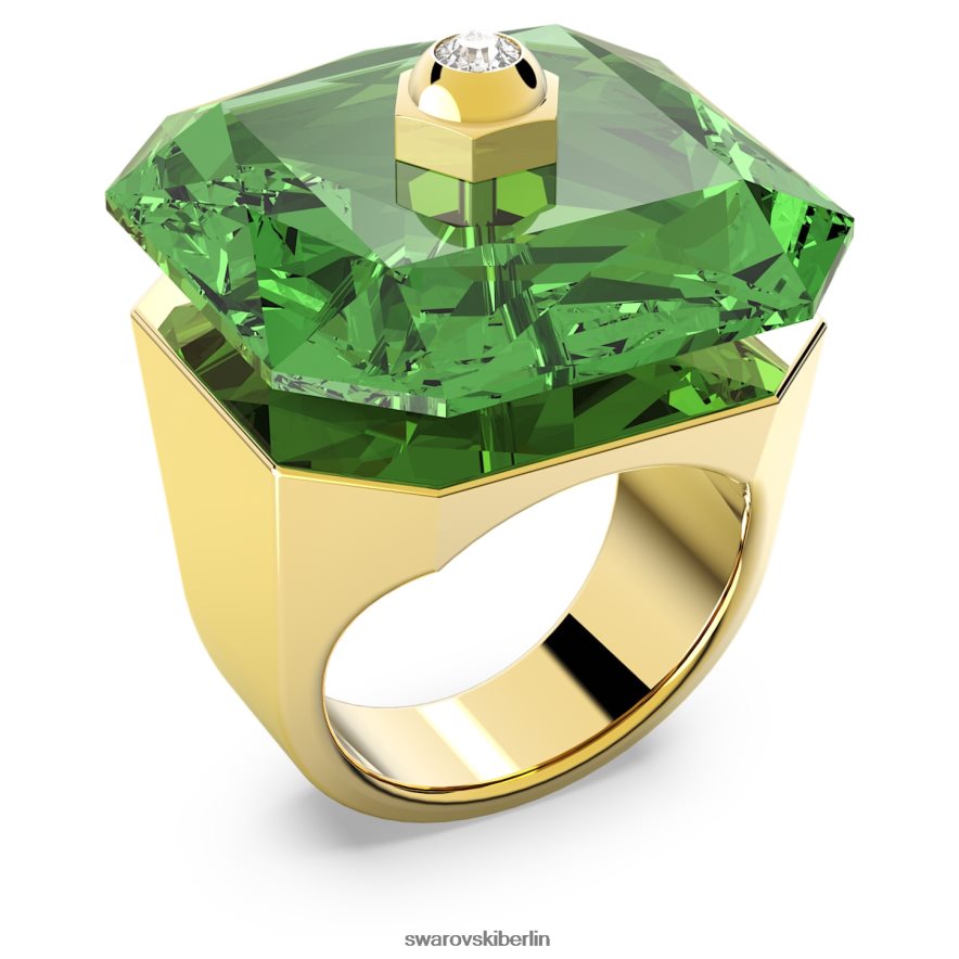 Swarovski Numina-Cocktailring Achteckschliff, grün, vergoldet Schmuck HLT4481088