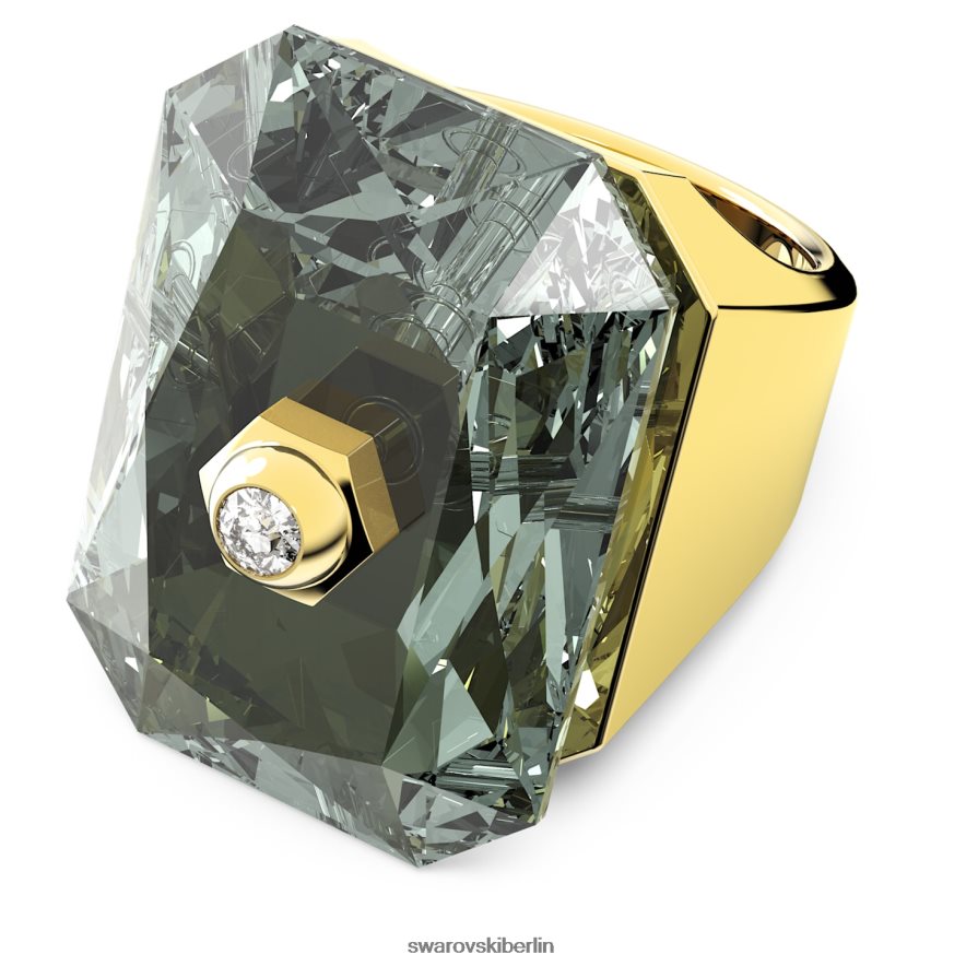 Swarovski Numina-Cocktailring Achteckschliff, grau, vergoldet Schmuck HLT4481086