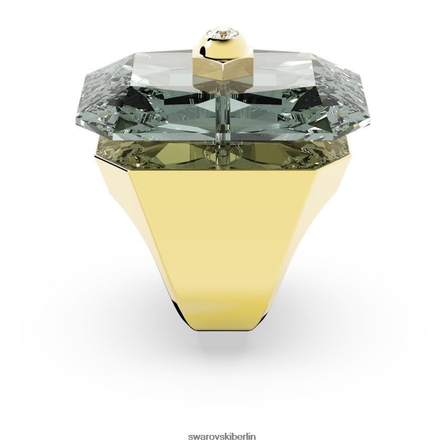Swarovski Numina-Cocktailring Achteckschliff, grau, vergoldet Schmuck HLT4481086