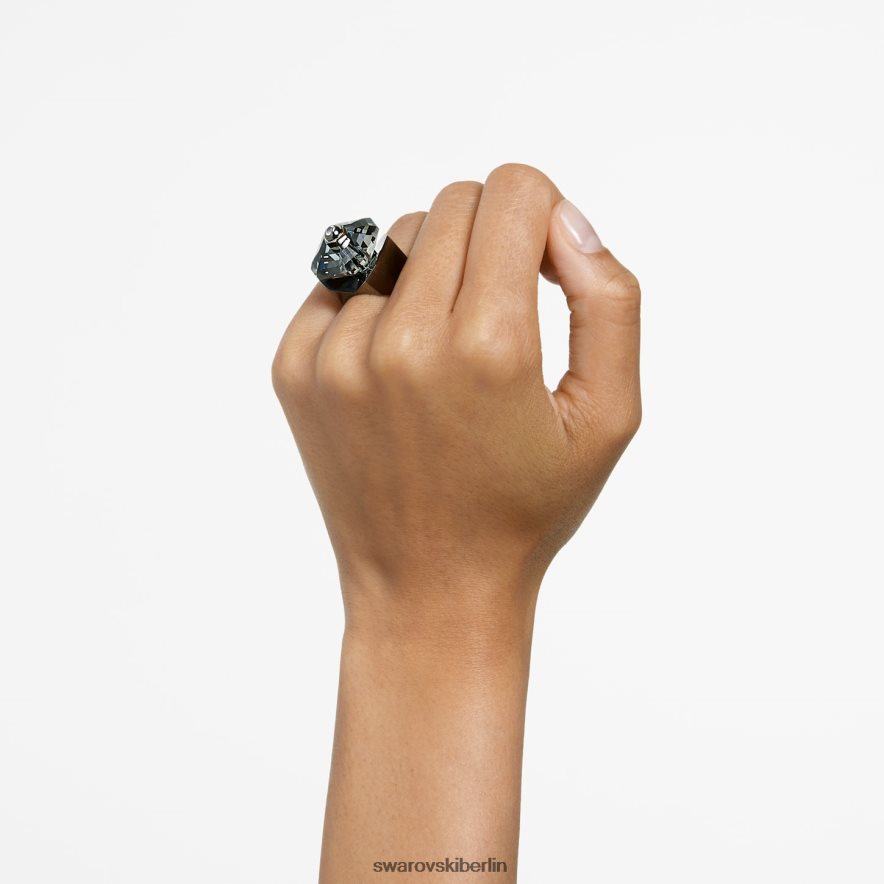 Swarovski Numina-Cocktailring Achteckschliff, schwarz, rutheniumbeschichtet Schmuck HLT4481087