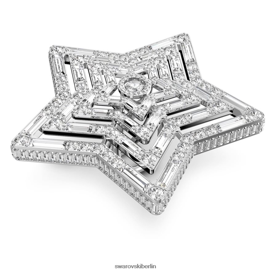 Swarovski Stella-Ring Mischschliffe, Stern, weiß, rhodiniert Schmuck HLT4481068
