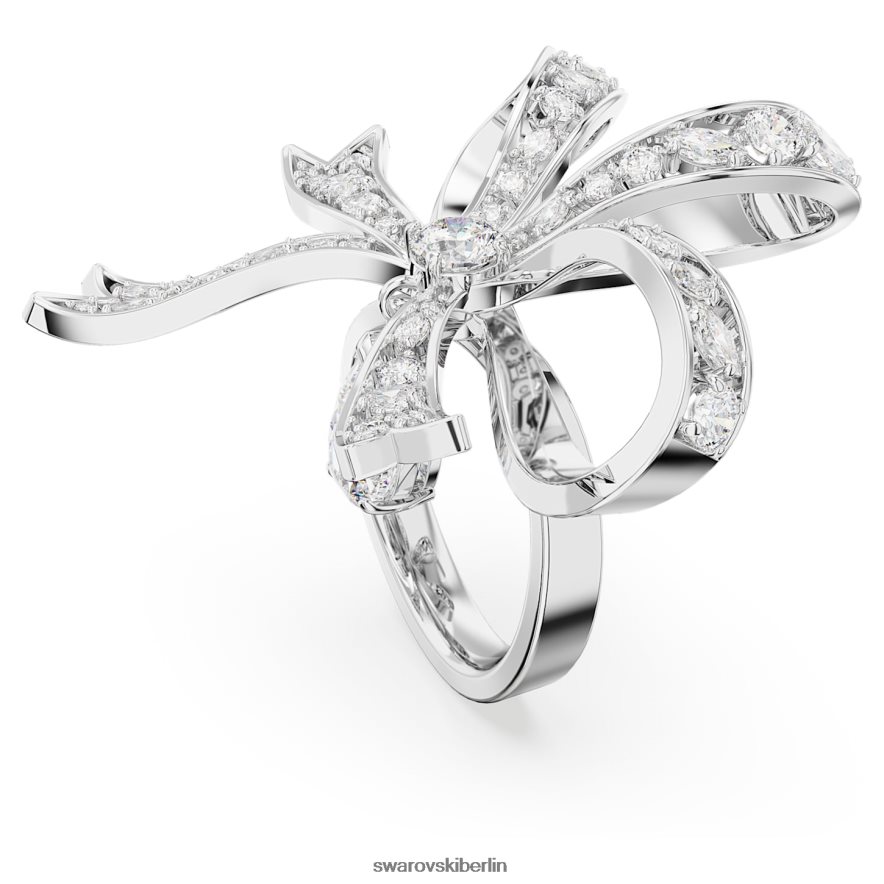 Swarovski Volta-Cocktailring Schleife, weiß, rhodiniert Schmuck HLT4481067