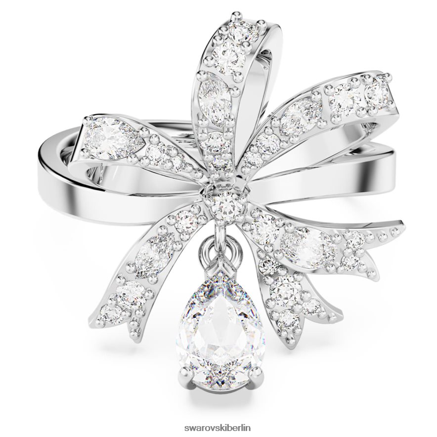 Swarovski Volta-Cocktailring Schleife, weiß, rhodiniert Schmuck HLT4481071