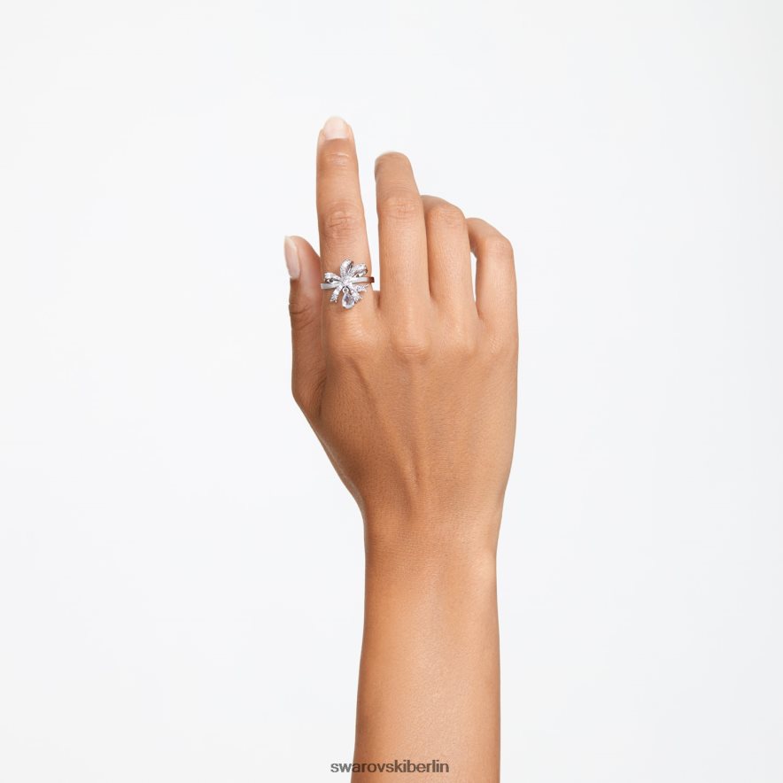Swarovski Volta-Cocktailring Schleife, weiß, rhodiniert Schmuck HLT4481071