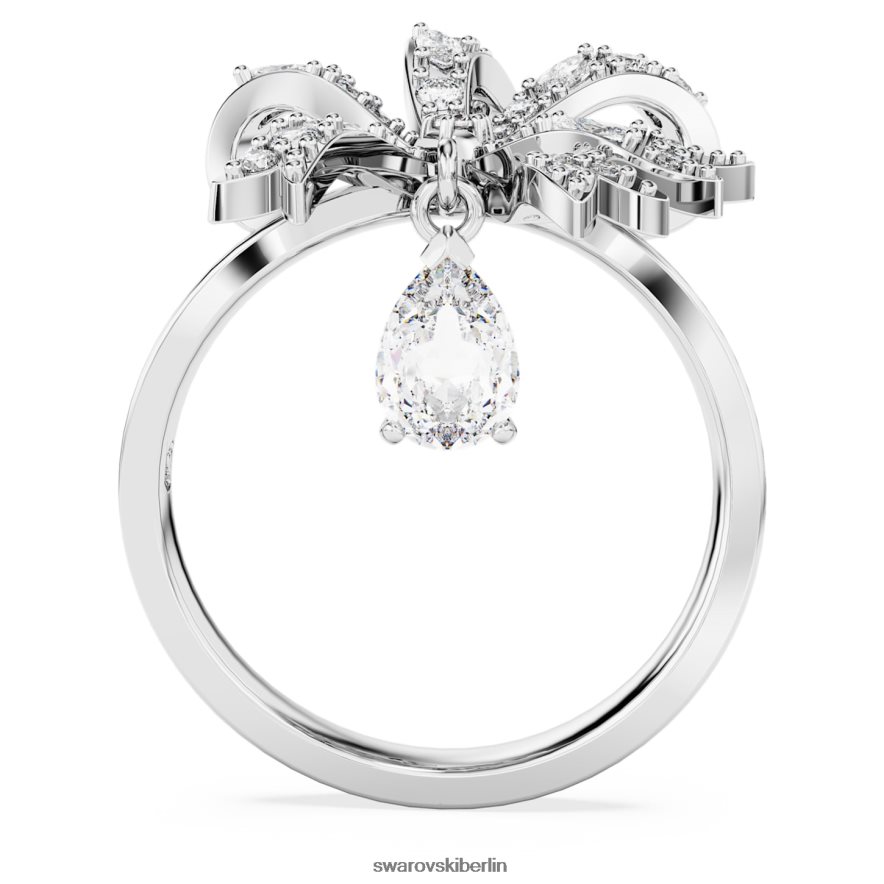 Swarovski Volta-Cocktailring Schleife, weiß, rhodiniert Schmuck HLT4481071