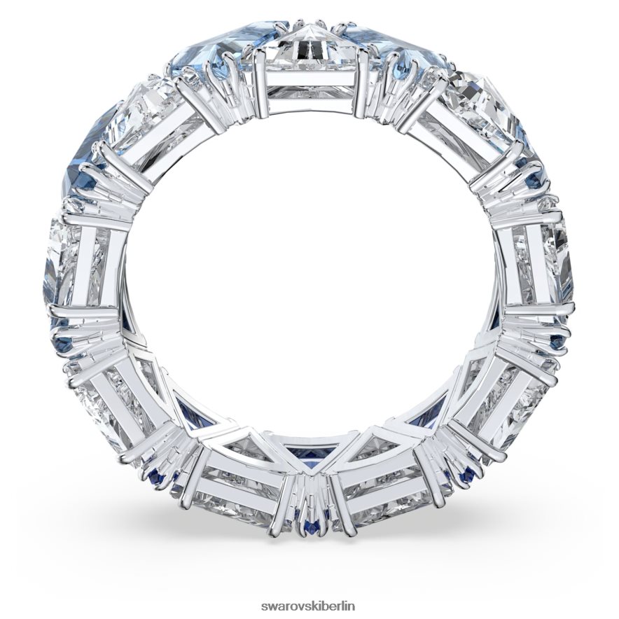 Swarovski ortyx Cocktailring Dreiecksschliff, blau, rhodiniert Schmuck HLT4481045