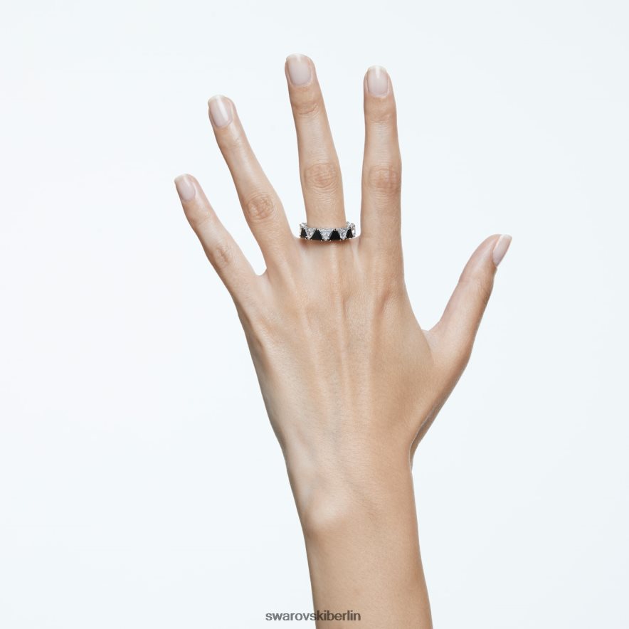 Swarovski ortyx Cocktailring Dreiecksschliff, schwarz, rhodiniert Schmuck HLT4481050