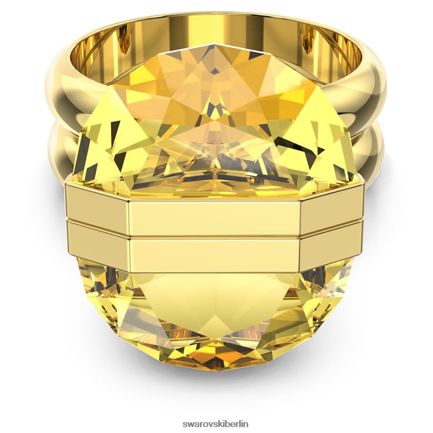 Swarovski transparenter Ring Magnetverschluss, gelb, vergoldet Schmuck HLT4481064