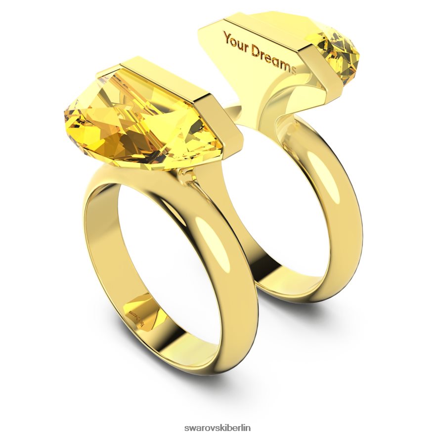 Swarovski transparenter Ring Magnetverschluss, gelb, vergoldet Schmuck HLT4481064