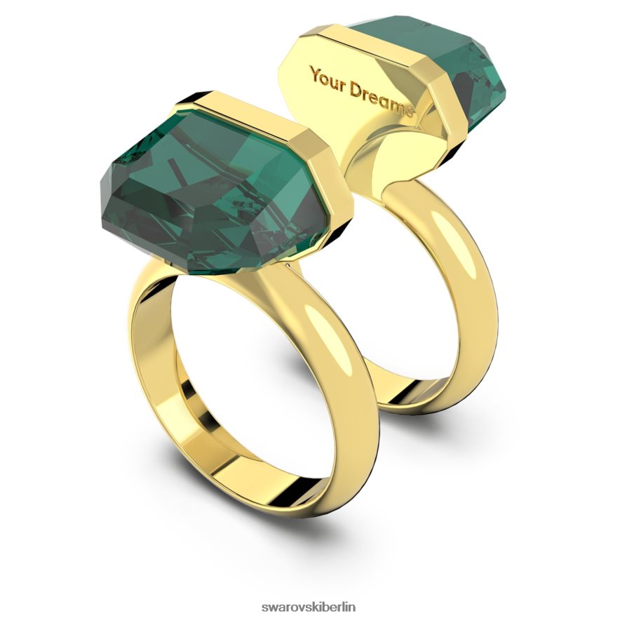 Swarovski transparenter Ring Magnetverschluss, grün, vergoldet Schmuck HLT4481038