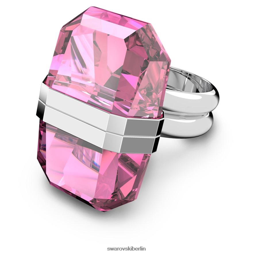 Swarovski transparenter Ring Magnetverschluss, rosa, rhodiniert Schmuck HLT4481052