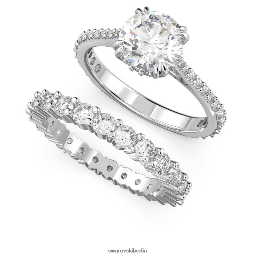 Swarovski Constella-Ring Prinzessschliff, weiß, rhodiniert Schmuck HLT448384