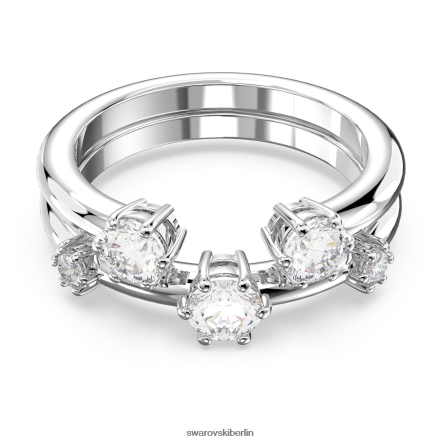 Swarovski Constella-Ring Rundschliff, weiß, rhodiniert Schmuck HLT448376