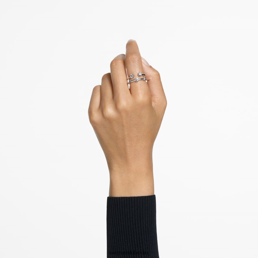 Swarovski Constella-Ring Rundschliff, weiß, rhodiniert Schmuck HLT448376
