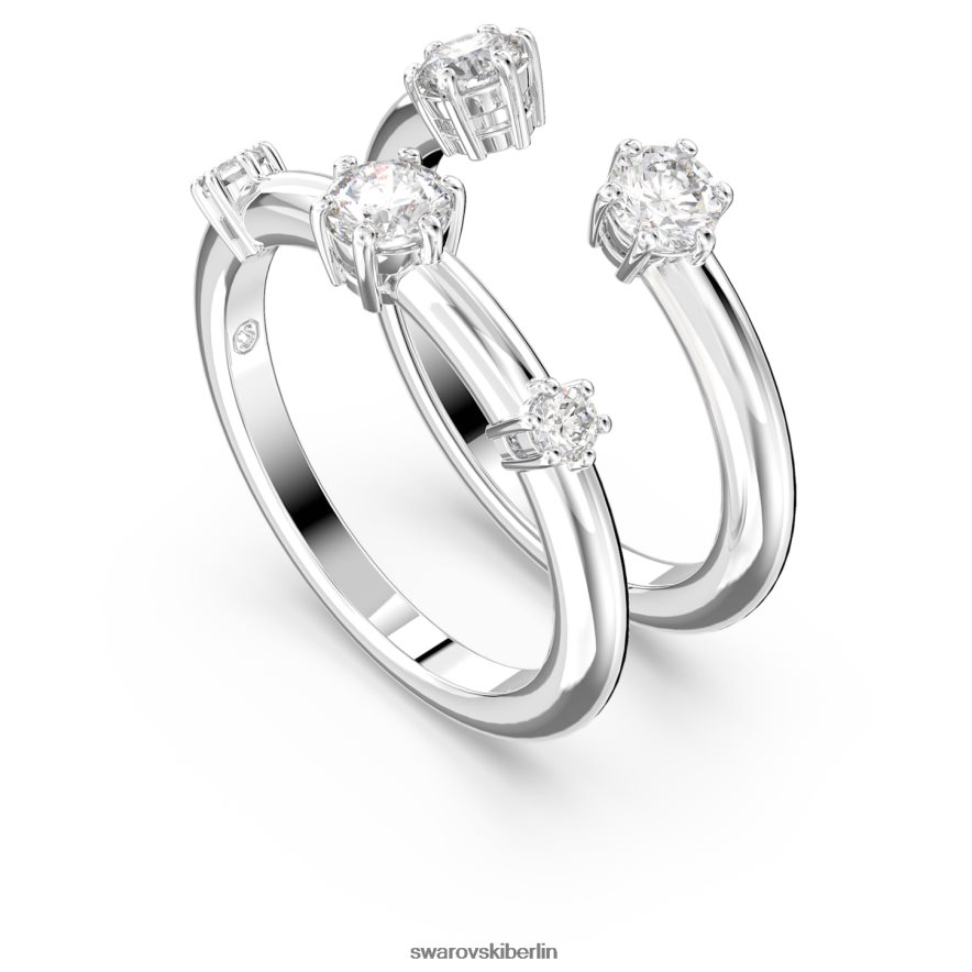 Swarovski Constella-Ring Rundschliff, weiß, rhodiniert Schmuck HLT448376